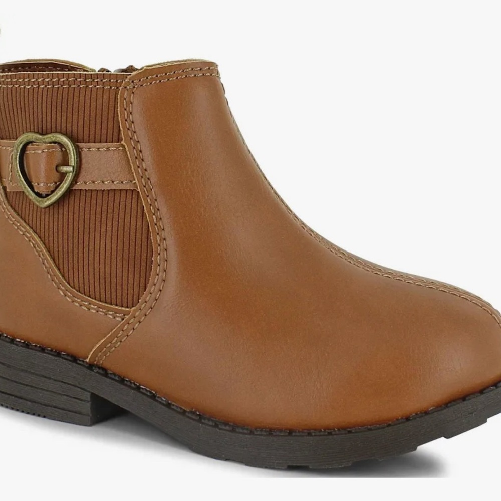 Carter's Brown Kids Boots with Heart Buckle
